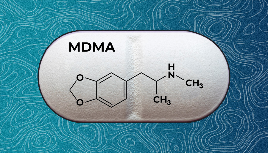 MDMA and its potential therapeutic effects.